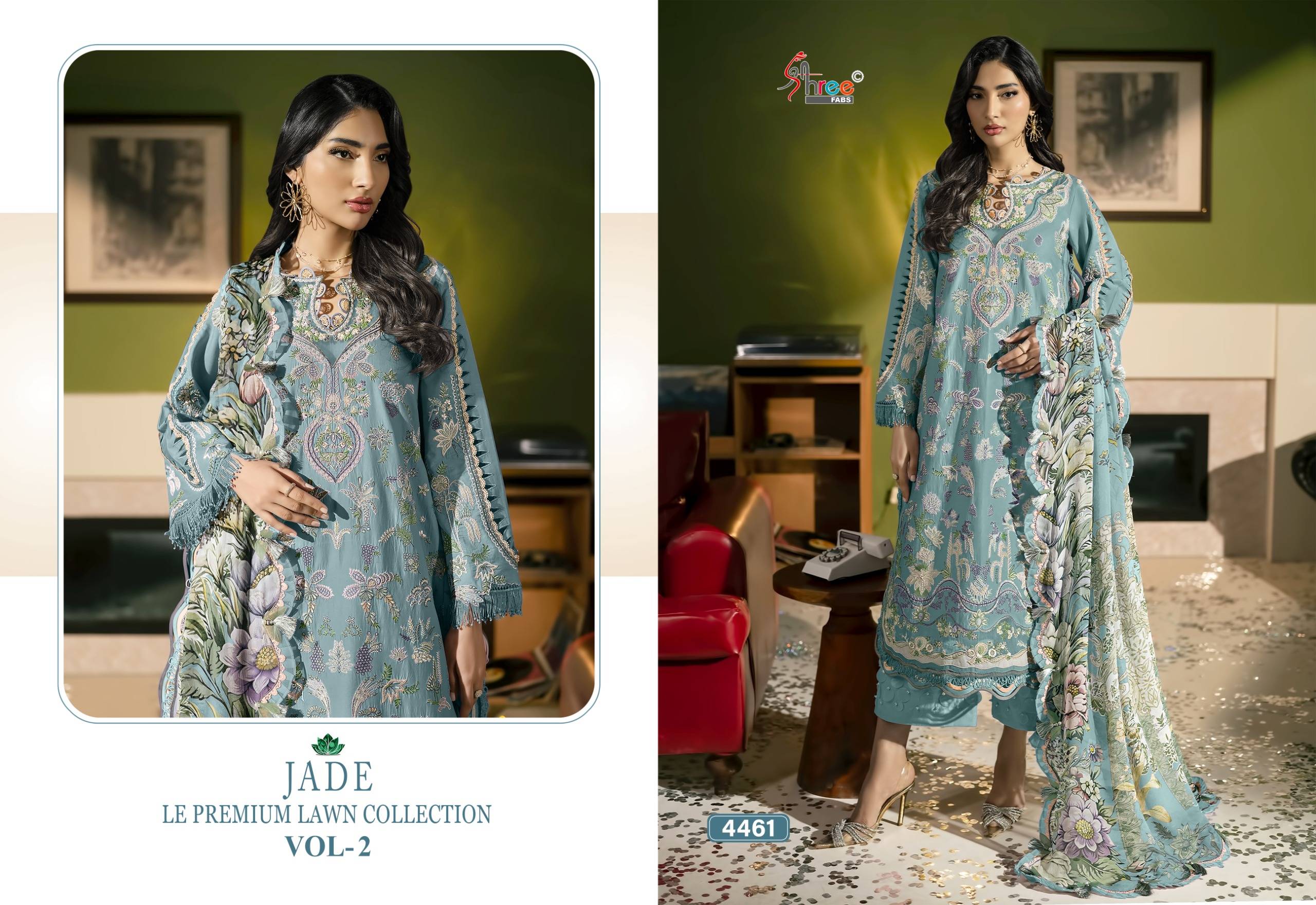 JADE LE PREMIUM LAWN COLLECTION VOL-02 By Shree fabs Beautiful Pakistani Suits Colorful Stylish Fancy Ethnic Wear Cotton Dresses At Wholesale Price